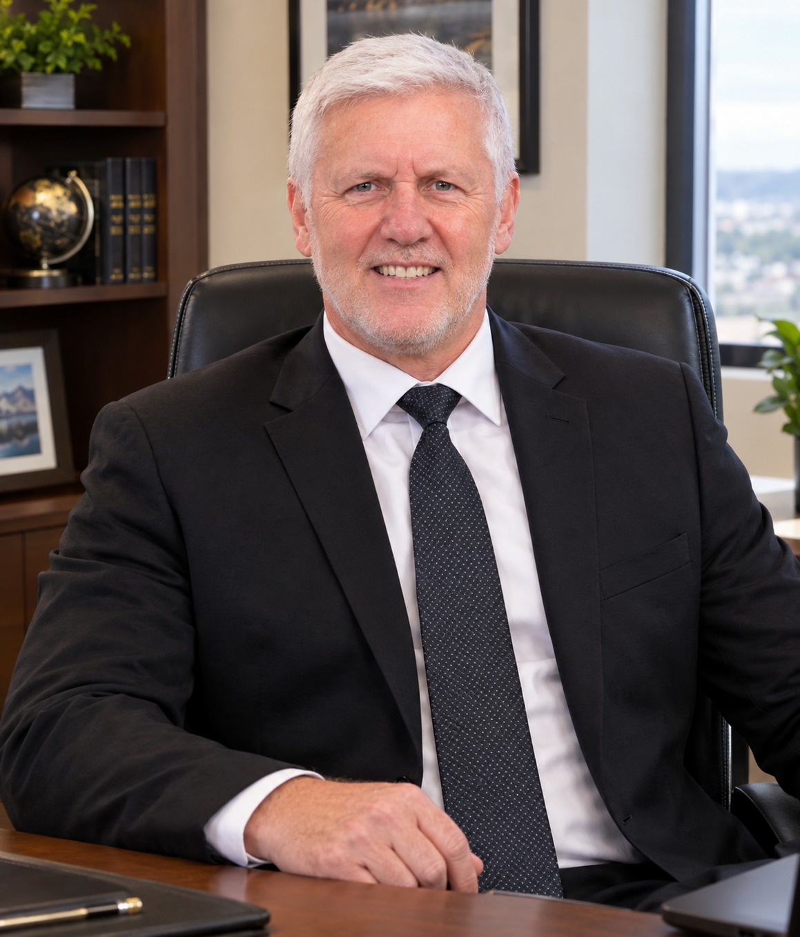 CEO Aharon Cedric seated in his office